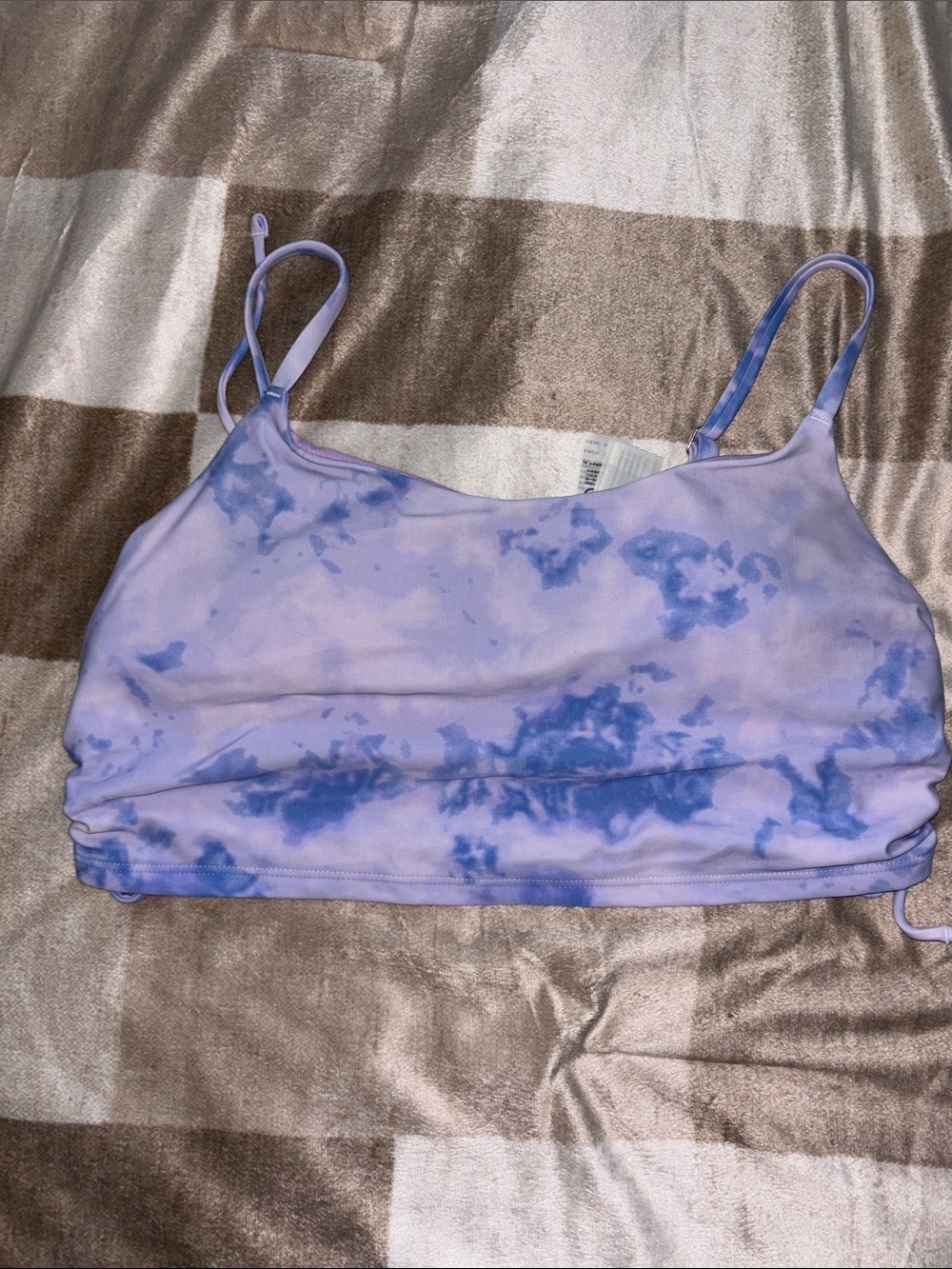 Hollister  lavender Blue Tie-Dye Bralette Top